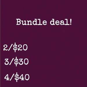 Gently used and NWOT clothing.